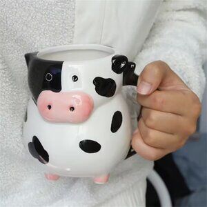 {NWT} Cute Ceramic Cow Mug 20oz
